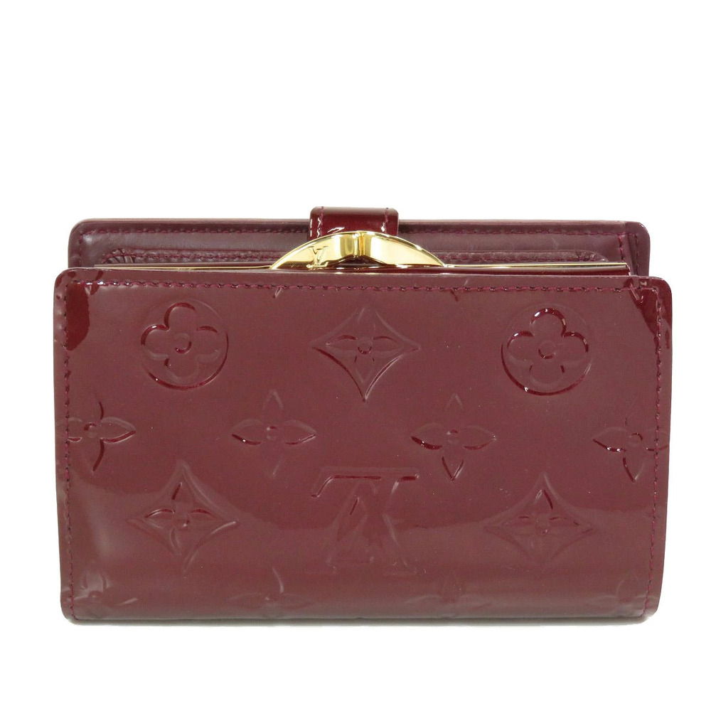 Louis Vuitton Wallet Monnaie Porte Vernis Billet Leather Bi fold Viennois